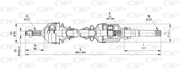 Open Parts Cardan neuf sans consigne avant droit