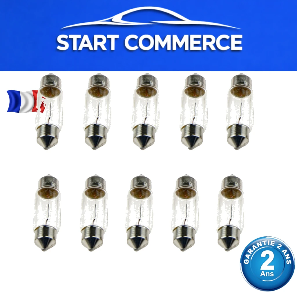 NTY Ampoule C10W 12V culot SV8,5-8 36mm (lot de 10)