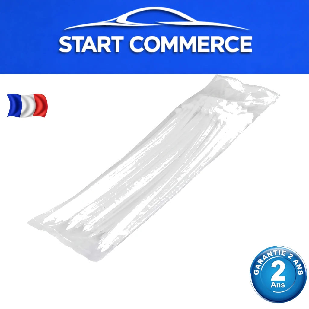 NTY Collier nylon serflex blanc 7,6 x 350 mm (lot de 100)