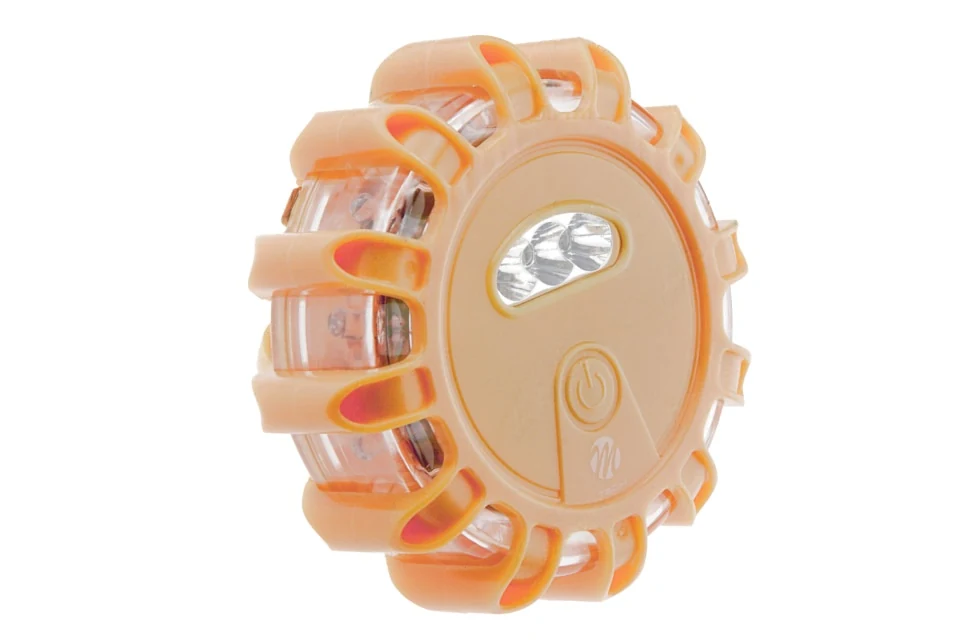 NTY lampe led d'avertissement 12+3 led orange (3xaaa)