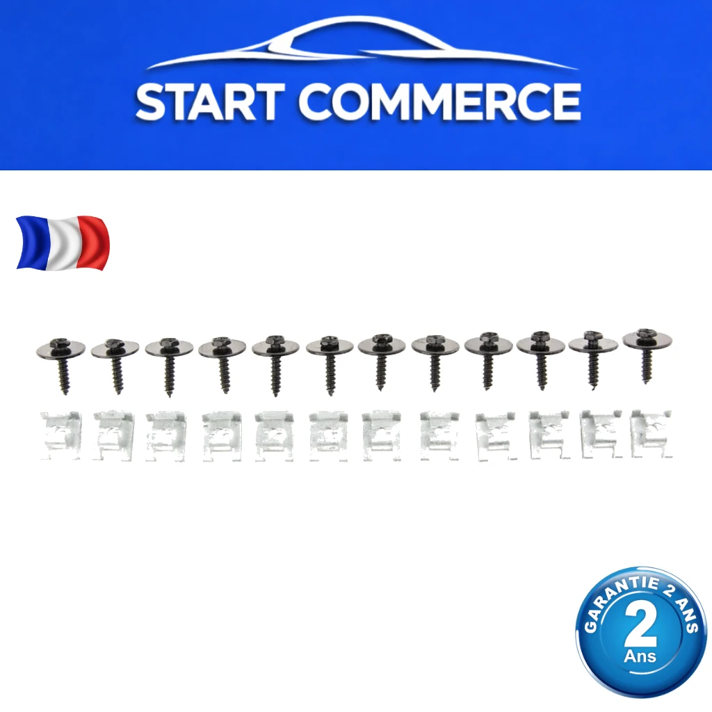 NTY Kit de 24 agrafes pour caches moteur