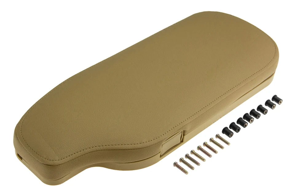 NTY accoudoir rembourré avec bouton, cuir beige
