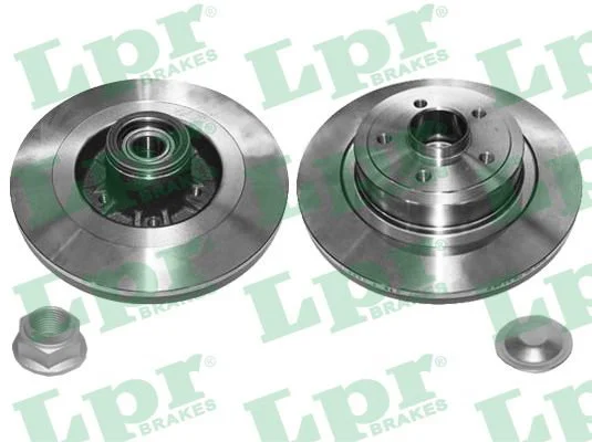 LPR 1 disque de frein pour MEGANE II 2.0 DCI avec roulement